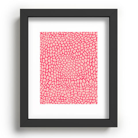 Sewzinski Pink Lizard Print Recessed Framing Rectangle
