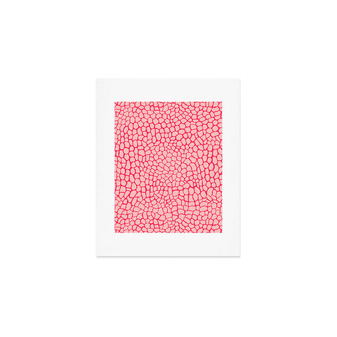 Sewzinski Pink Lizard Print Art Print