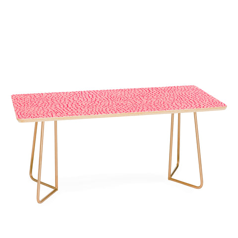 Sewzinski Pink Lizard Print Coffee Table