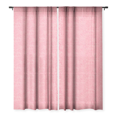 Sewzinski Pink Lizard Print Sheer Window Curtain