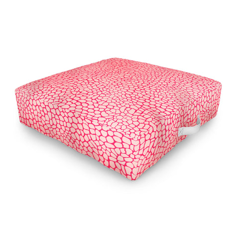 Sewzinski Pink Lizard Print Outdoor Floor Cushion