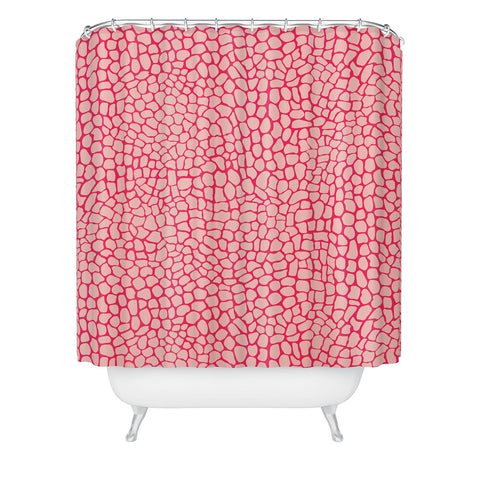 Sewzinski Pink Lizard Print Shower Curtain