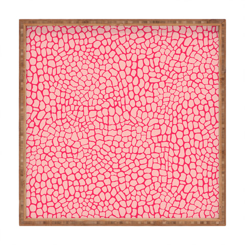 Sewzinski Pink Lizard Print Square Tray