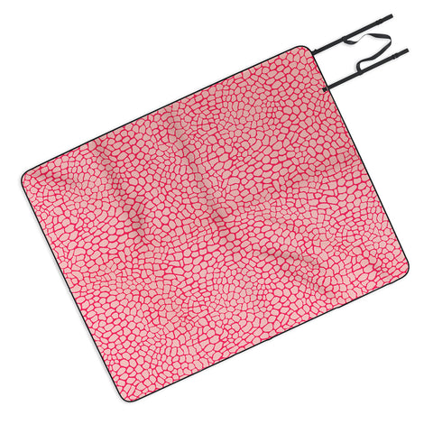 Sewzinski Pink Lizard Print Picnic Blanket