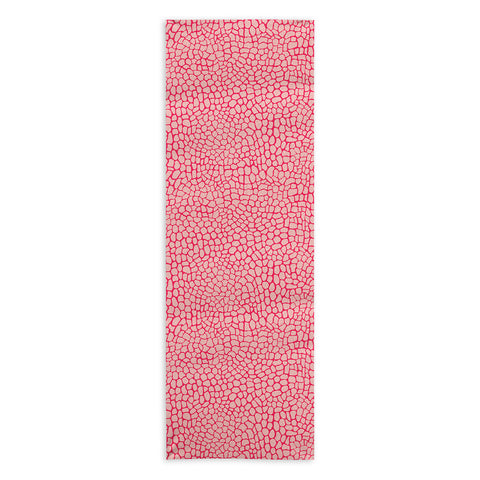 Sewzinski Pink Lizard Print Yoga Towel