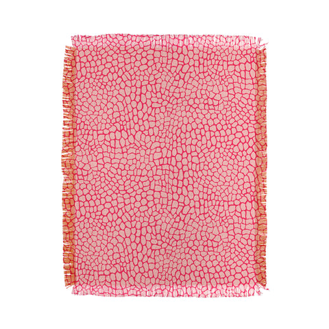 Sewzinski Pink Lizard Print Throw Blanket