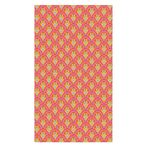 Sewzinski Pink Scallop Floral Pattern Tablecloth