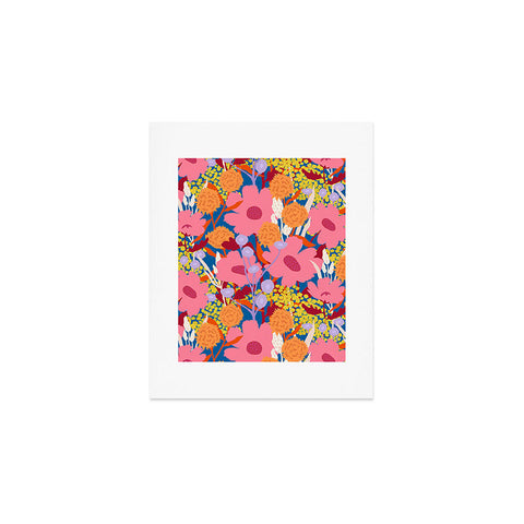 Sewzinski Pink Wildflowers Art Print