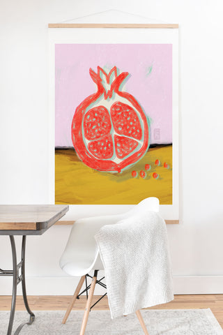 Sewzinski Pomegranate Art Print And Hanger
