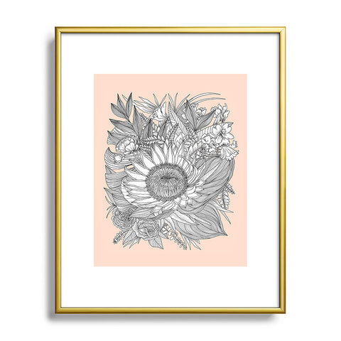 Sewzinski Protea Bouquet Metal Framed Art Print