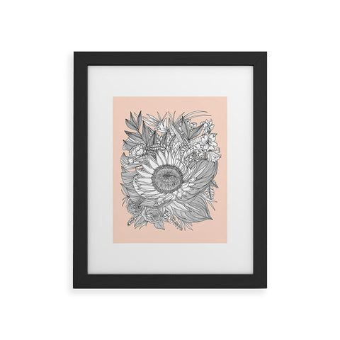 Sewzinski Protea Bouquet Framed Art Print