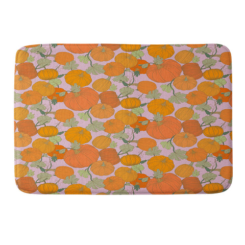 Sewzinski Pumpkin Patch Pattern Memory Foam Bath Mat