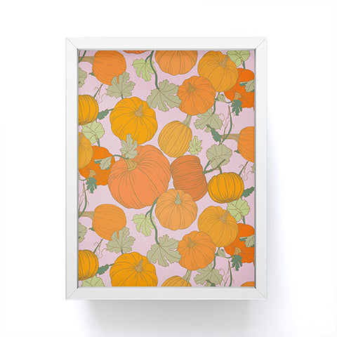 Sewzinski Pumpkin Patch Pattern Framed Mini Art Print
