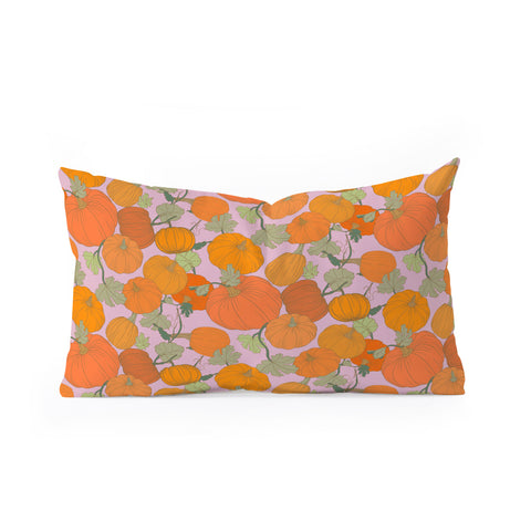 Sewzinski Pumpkin Patch Pattern Oblong Throw Pillow