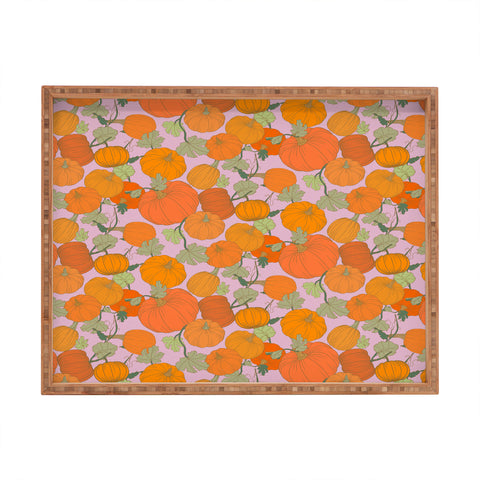 Sewzinski Pumpkin Patch Pattern Rectangular Tray