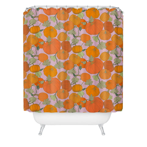 Sewzinski Pumpkin Patch Pattern Shower Curtain