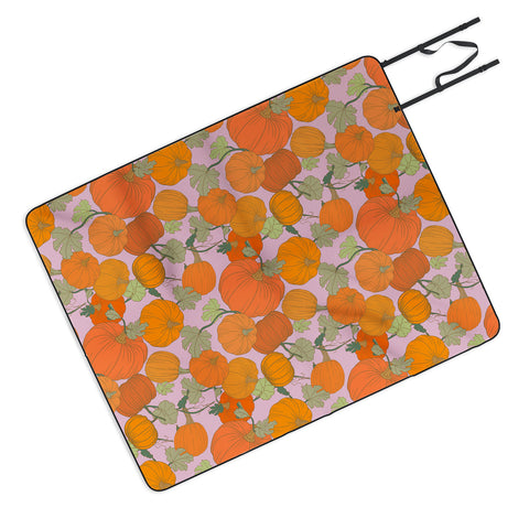Sewzinski Pumpkin Patch Pattern Picnic Blanket