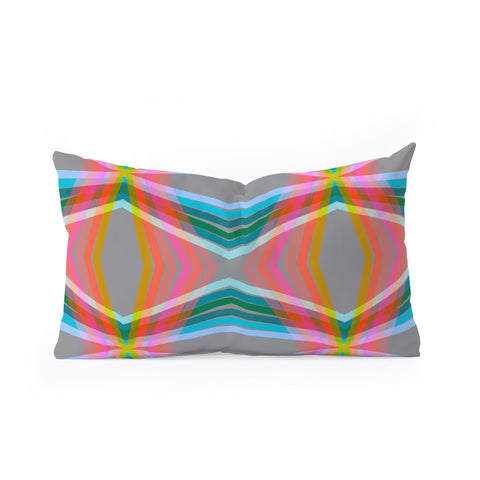 Sewzinski Rainbow Lines Oblong Throw Pillow
