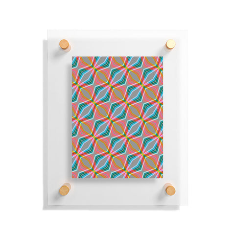 Sewzinski Rainbow Zig Zag Pattern Floating Acrylic Print