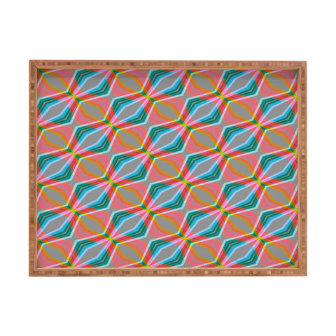 Sewzinski Rainbow Zig Zag Pattern Rectangular Tray