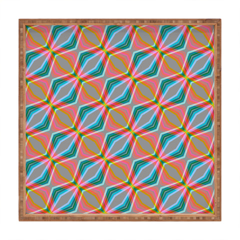 Sewzinski Rainbow Zig Zag Pattern Square Tray