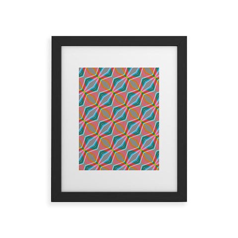 Sewzinski Rainbow Zig Zag Pattern Framed Art Print