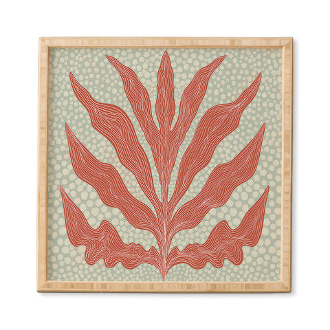 Sewzinski Red Seaweed Framed Wall Art