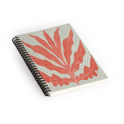 Sewzinski Red Seaweed Spiral Notebook