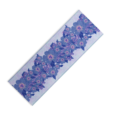 Sewzinski Retro Blue Flowers Yoga Mat