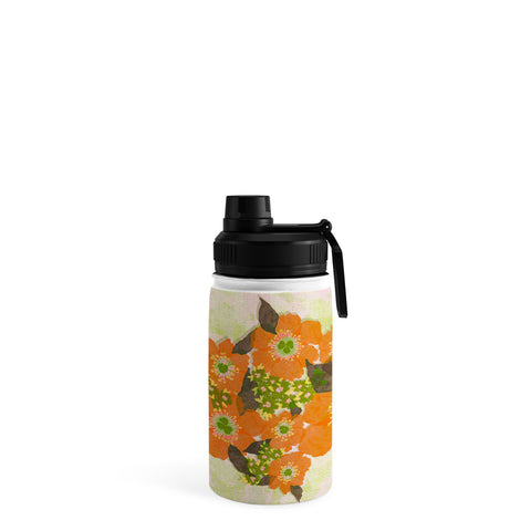 Sewzinski Retro Orange Flowers Water Bottle