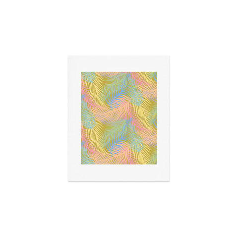 Sewzinski Retro Palms Bright Pastels Art Print