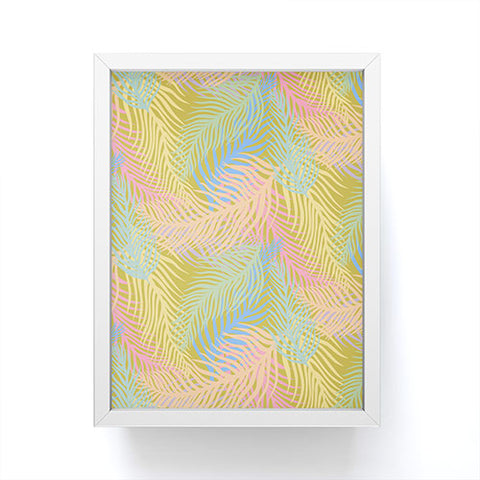 Sewzinski Retro Palms Bright Pastels Framed Mini Art Print