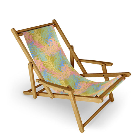 Sewzinski Retro Palms Bright Pastels Sling Chair