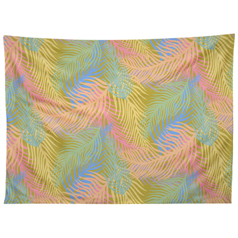 Sewzinski Retro Palms Bright Pastels Tapestry