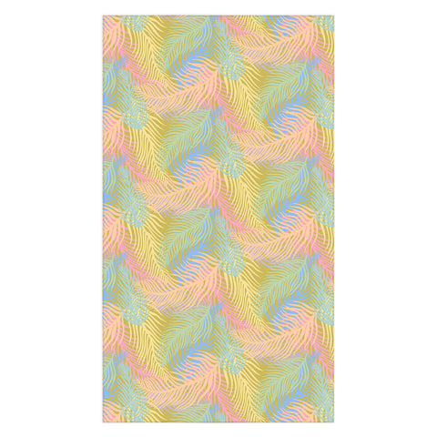 Sewzinski Retro Palms Bright Pastels Tablecloth