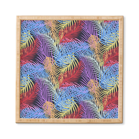 Sewzinski Retro Palms Midnight Framed Wall Art