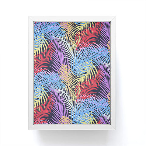 Sewzinski Retro Palms Midnight Framed Mini Art Print