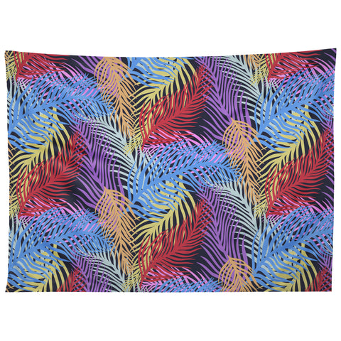Sewzinski Retro Palms Midnight Tapestry