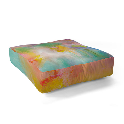 Sewzinski Roundabout Abstract Floor Pillow Square