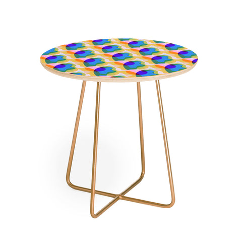 Sewzinski Saturated Shapes Round Side Table