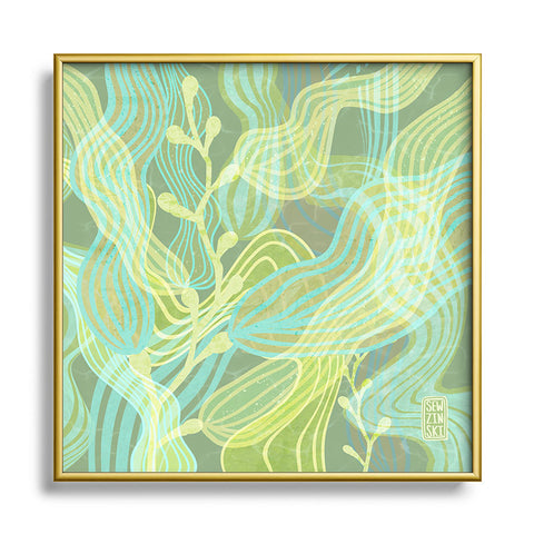 Sewzinski Sea Kelp Forest Metal Square Framed Art Print