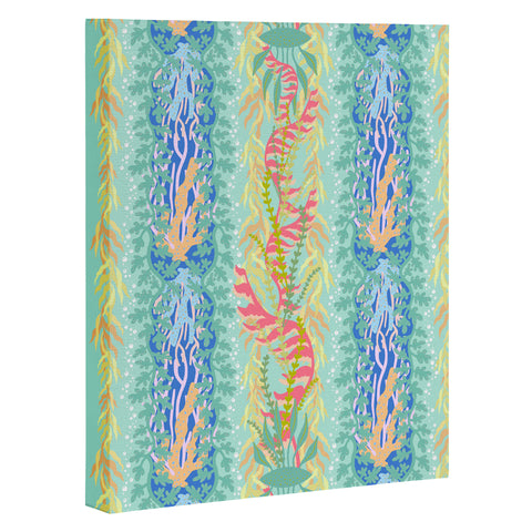 Sewzinski Seaweed and Coral Pattern Art Canvas