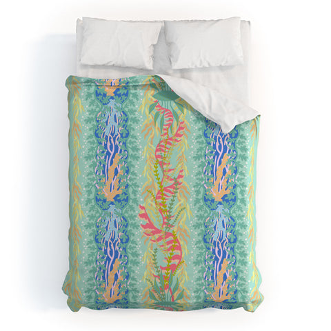 Sewzinski Seaweed and Coral Pattern Duvet Cover