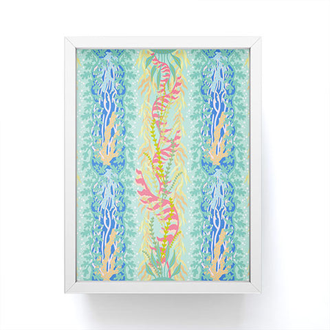 Sewzinski Seaweed and Coral Pattern Framed Mini Art Print