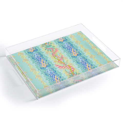 Sewzinski Seaweed and Coral Pattern Acrylic Tray