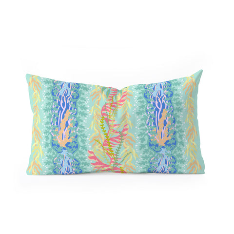 Sewzinski Seaweed and Coral Pattern Oblong Throw Pillow