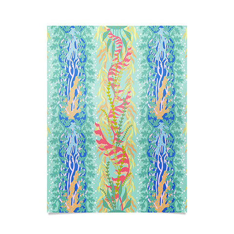 Sewzinski Seaweed and Coral Pattern Poster