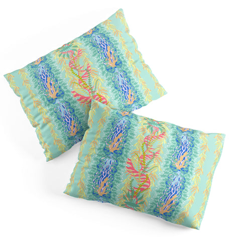 Sewzinski Seaweed and Coral Pattern Pillow Shams