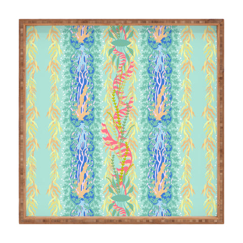 Sewzinski Seaweed and Coral Pattern Square Tray
