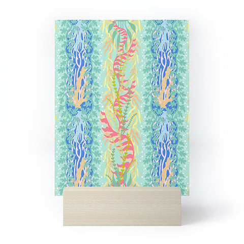 Sewzinski Seaweed and Coral Pattern Mini Art Print